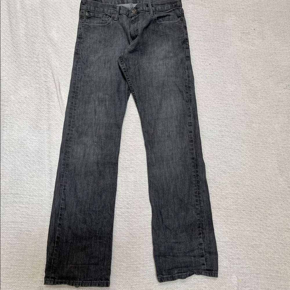 Levis 514 Jeans vtg 34x32 Mens Slim Straight Cotton Blend Gray Distressed